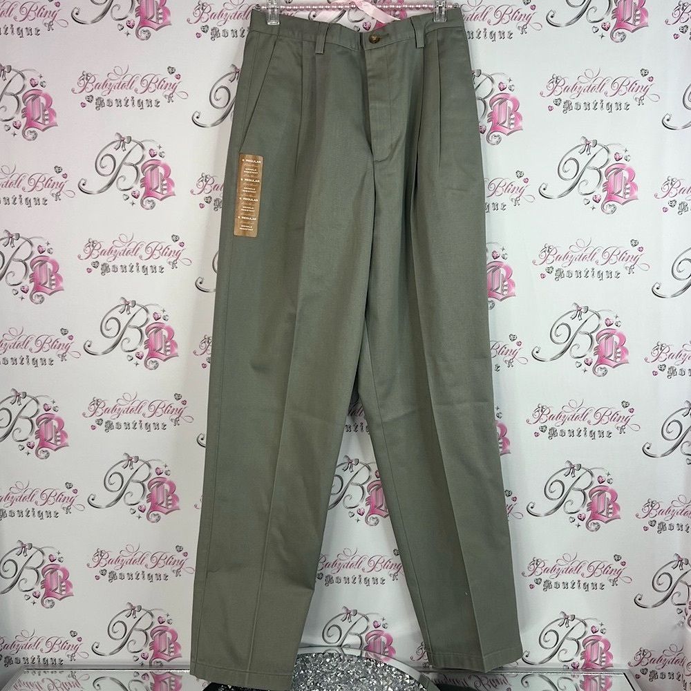 Eddie Bauer pants brand new with tags pleated style Green Pants